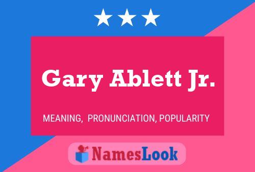 Gary Ablett Jr. 名字海报