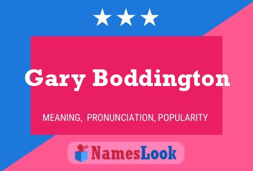 Gary Boddington 名字海报