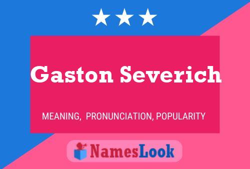 Gaston Severich 名字海报