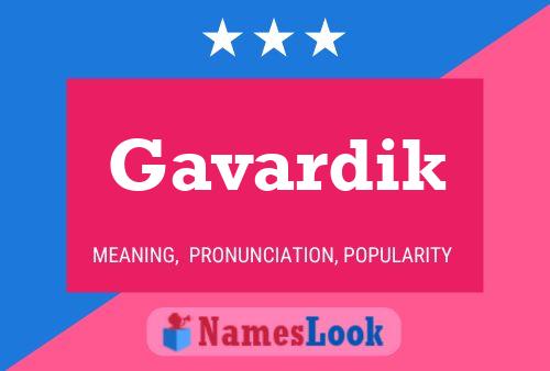 Gavardik 名字海报