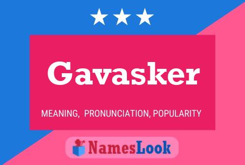 Gavasker 名字海报