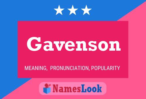 Gavenson 名字海报