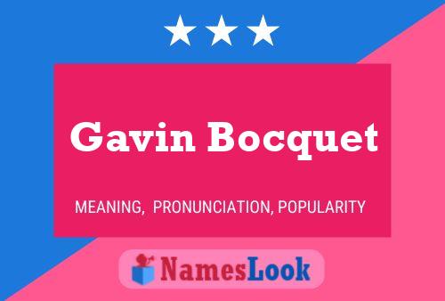 Gavin Bocquet 名字海报