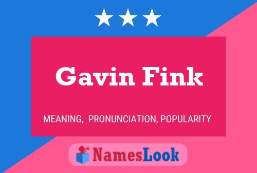 Gavin Fink 名字海报