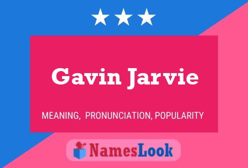 Gavin Jarvie 名字海报