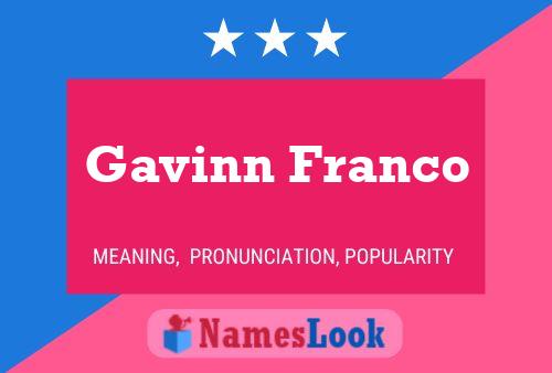 Gavinn Franco 名字海报