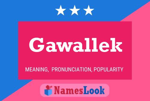 Gawallek 名字海报