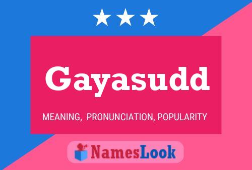 Gayasudd 名字海报