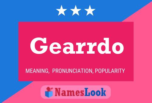 Gearrdo 名字海报