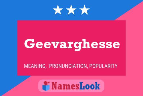 Geevarghesse 名字海报