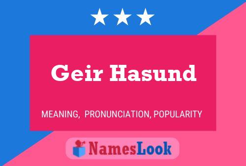 Geir Hasund 名字海报