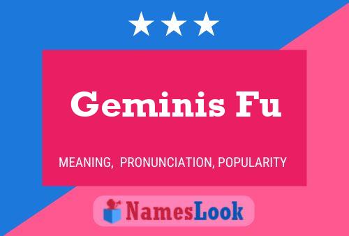 Geminis Fu 名字海报