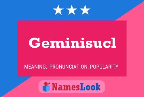 Geminisucl 名字海报