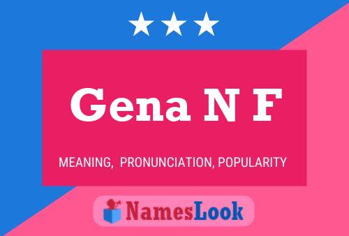 Gena N F 名字海报