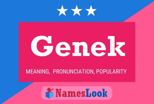 Genek 名字海报