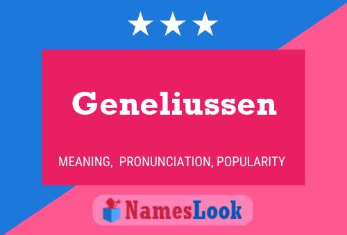 Geneliussen 名字海报