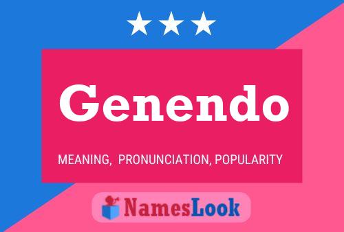 Genendo 名字海报