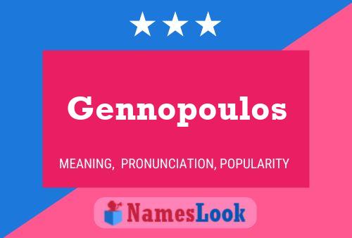 Gennopoulos 名字海报