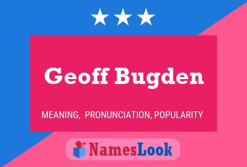 Geoff Bugden 名字海报