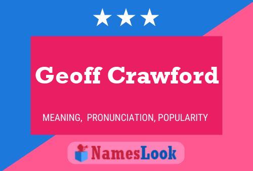 Geoff Crawford 名字海报