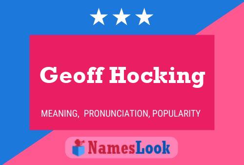 Geoff Hocking 名字海报