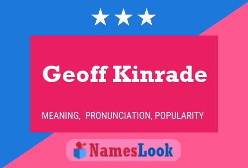 Geoff Kinrade 名字海报