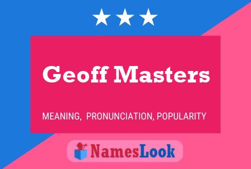 Geoff Masters 名字海报