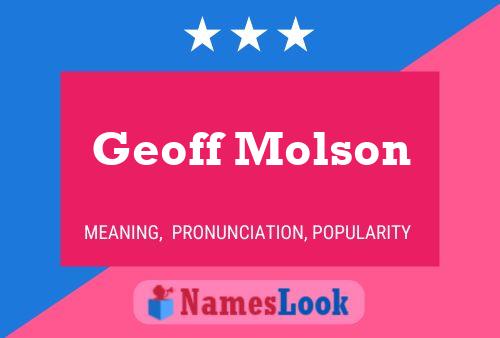 Geoff Molson 名字海报