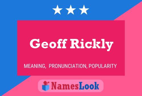 Geoff Rickly 名字海报