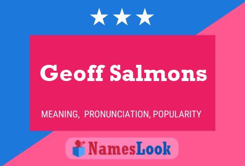 Geoff Salmons 名字海报