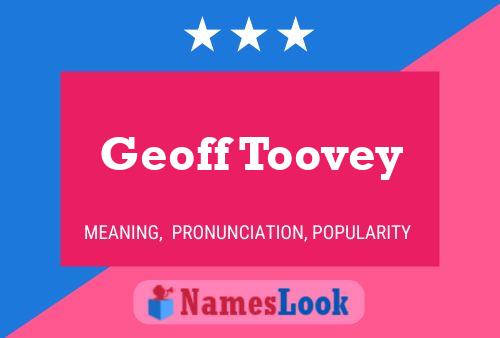 Geoff Toovey 名字海报