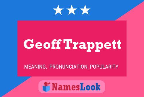 Geoff Trappett 名字海报