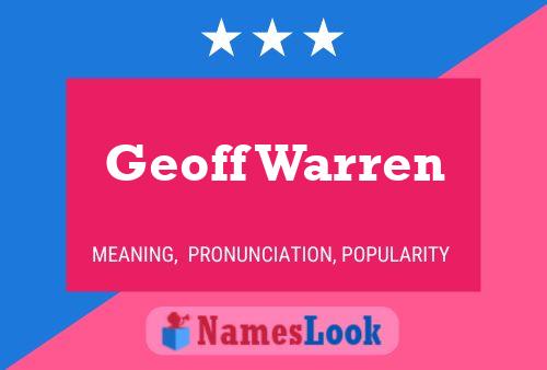 Geoff Warren 名字海报