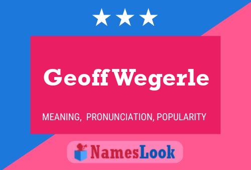 Geoff Wegerle 名字海报