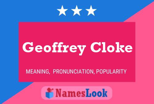 Geoffrey Cloke 名字海报