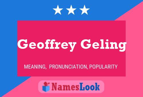 Geoffrey Geling 名字海报