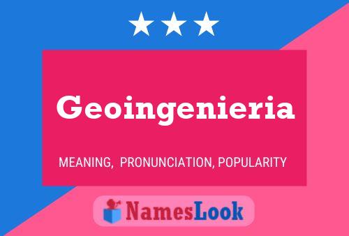 Geoingenieria 名字海报