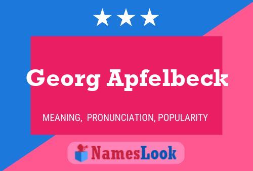 Georg Apfelbeck 名字海报