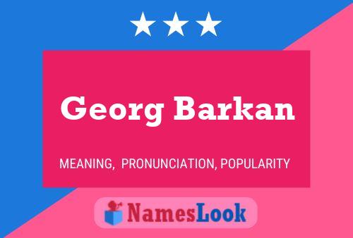 Georg Barkan 名字海报