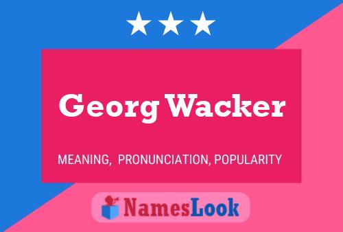 Georg Wacker 名字海报