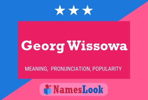 Georg Wissowa 名字海报