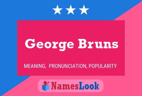 George Bruns 名字海报