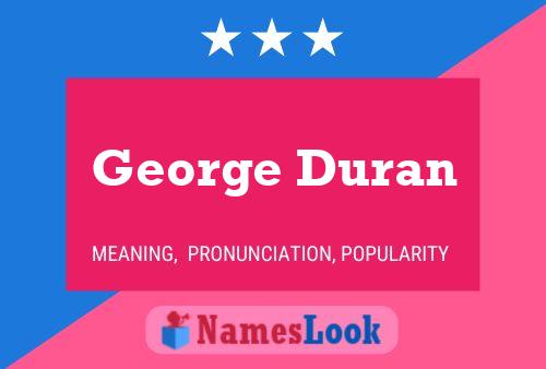 George Duran 名字海报