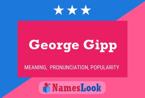 George Gipp 名字海报