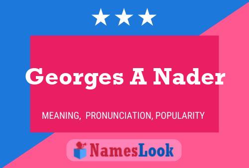 Georges A Nader 名字海报