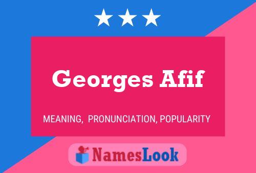 Georges Afif 名字海报