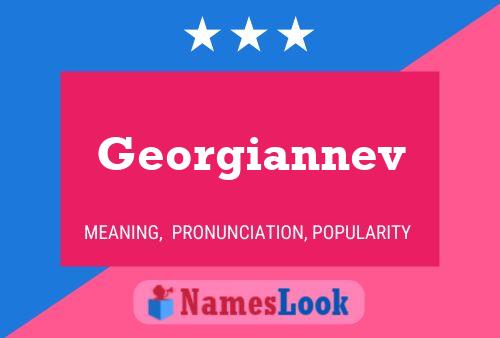 Georgiannev 名字海报