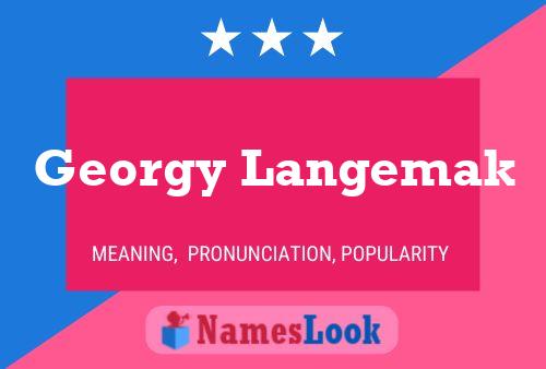 Georgy Langemak 名字海报