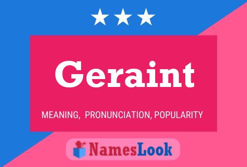 Geraint 名字海报