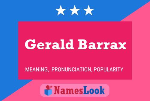 Gerald Barrax 名字海报